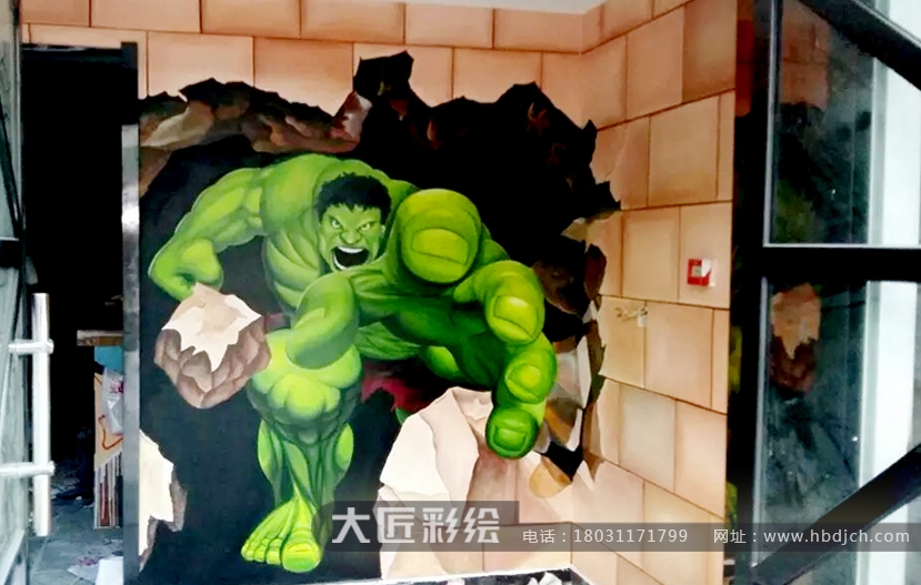 石家庄彩绘 传奇烧烤3D彩绘案例作品