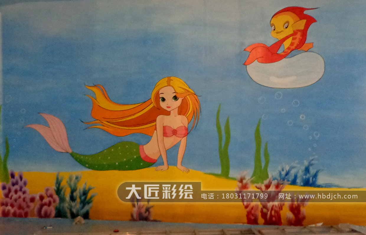 石家庄墙体彩绘 大匠儿童游乐场彩绘作品(图4)